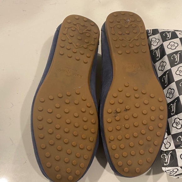Kate Spade Dark Blue Loafers with Gold Accent - Picture 9 of 11